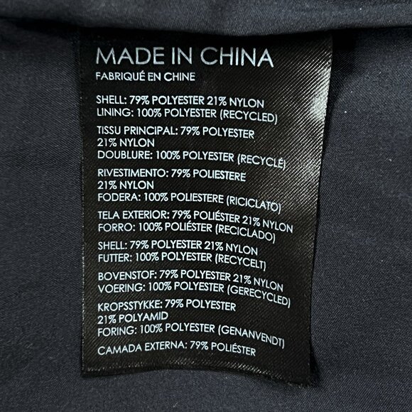 Club Monaco Brocade Puff Sleeve Chemise Floral Navy Gold Recycled Size 6 - NWT - Picture 7 of 7